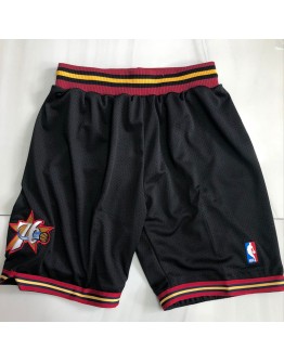 Philadelphia 76ers Black Just Don Shorts