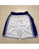 Los Angeles Lakers White Just Don Shorts