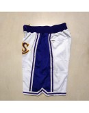 Los Angeles Lakers White Just Don Shorts