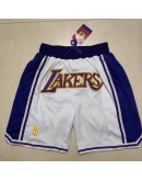 Los Angeles Lakers White Just Don Shorts