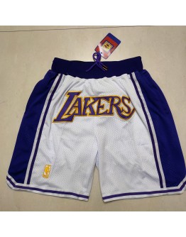 Los Angeles Lakers White Just Don Shorts