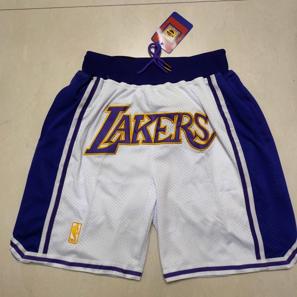 Los Angeles Lakers White Just Don Shorts