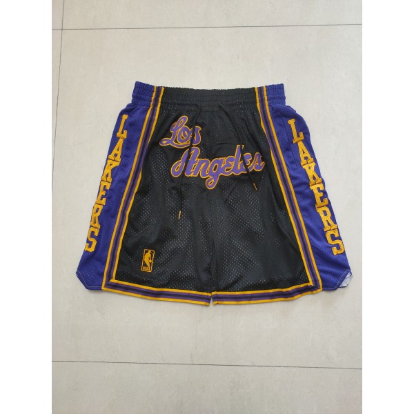 Los Angeles Lakers Black Just Don Shorts