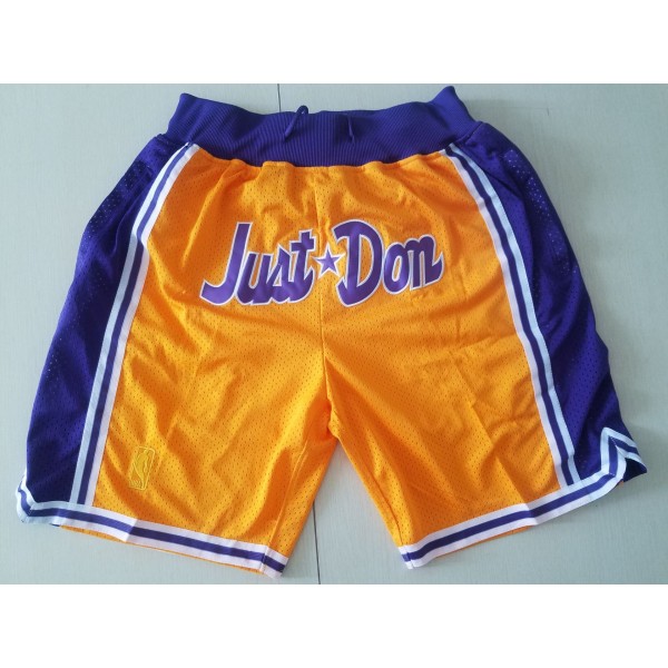 Los Angeles Lakers Yellow Just Don Shorts