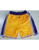 Los Angeles Lakers Yellow Just Don Shorts