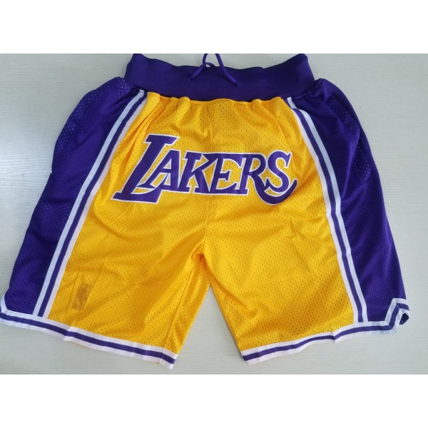 Los Angeles Lakers Yellow Just Don Shorts