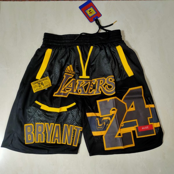 Los Angeles Lakers Black Just Don Shorts