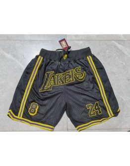 Los Angeles Lakers Black Just Don Shorts