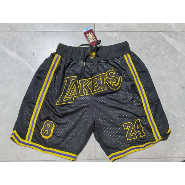 Los Angeles Lakers Black Just Don Shorts