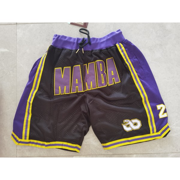 Los Angeles Lakers Black Just Don Shorts