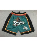 Detroit Pistons Aqua Green Just Don Shorts