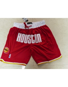 Houston Rockets Red Just Don Shorts