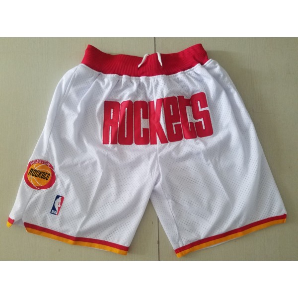 Houston Rockets White Just Don Shorts