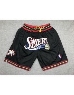 Philadelphia 76ers Black Just Don Shorts