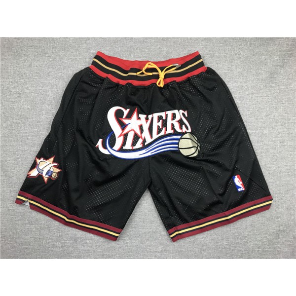 Philadelphia 76ers Black Just Don Shorts