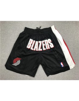 Portland Trail Blazers Black Just Don Shorts