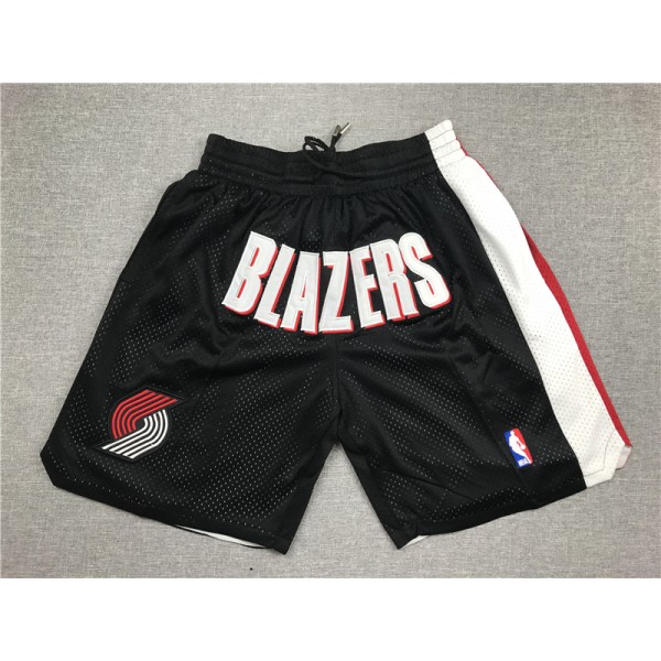 Portland Trail Blazers Black Just Don Shorts