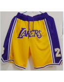 Los Angeles Lakers Yellow Just Don Shorts