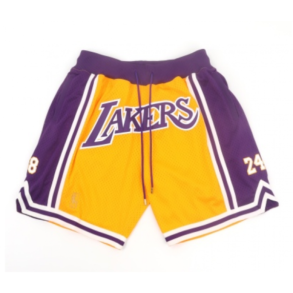 Los Angeles Lakers Yellow Just Don Shorts