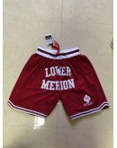 Lower Merion Red Just Don Shorts