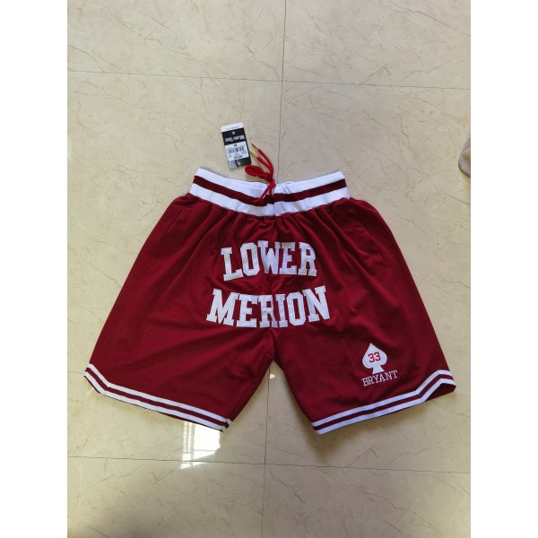 Lower Merion Red Just Don Shorts