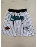 Miami Marlins White Just Don Shorts