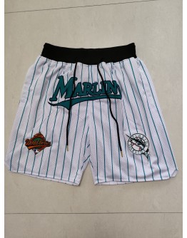 Miami Marlins White Just Don Shorts