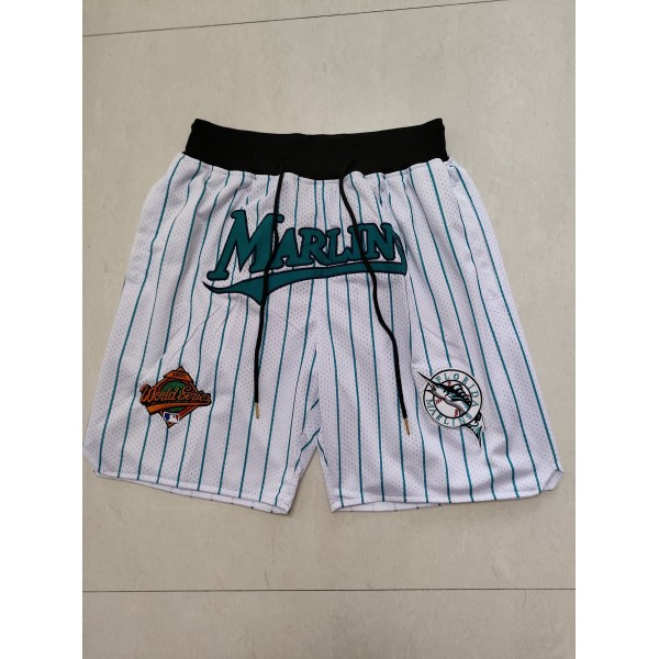 Miami Marlins White Just Don Shorts