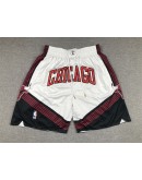 Chicago Bulls White Just Don Shorts