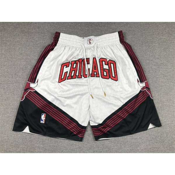 Chicago Bulls White Just Don Shorts