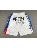 Brooklyn Nets White Just Don Shorts