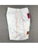 Miami Heat White Just Don Shorts