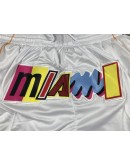 Miami Heat White Just Don Shorts