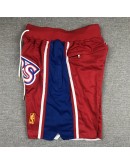 Philadelphia 76ers Red Just Don Shorts