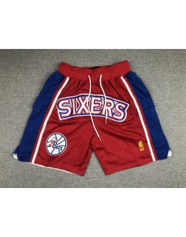 Philadelphia 76ers Red Just Don Shorts