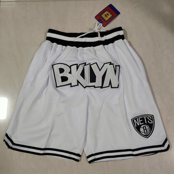 Brooklyn Nets White Just Don Shorts