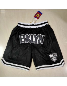 Brooklyn Nets Black Just Don Shorts