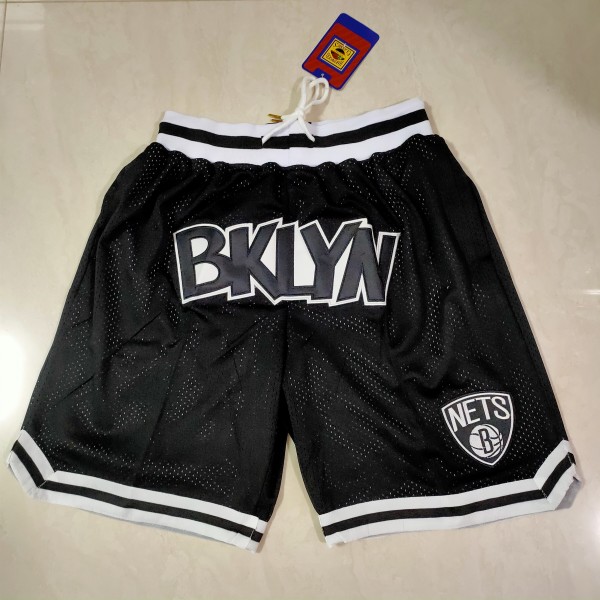 Brooklyn Nets Black Just Don Shorts