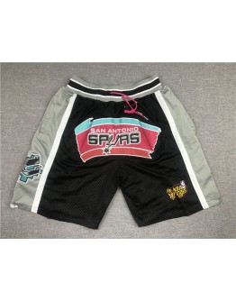 San Antonio Spurs Black Just Don Shorts