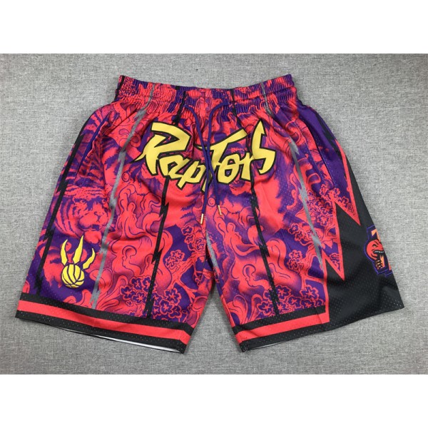 Toronto Raptors Red Just Don Shorts