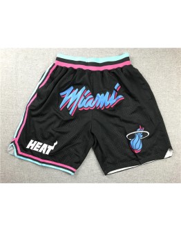 Miami Heat Black Just Don Shorts