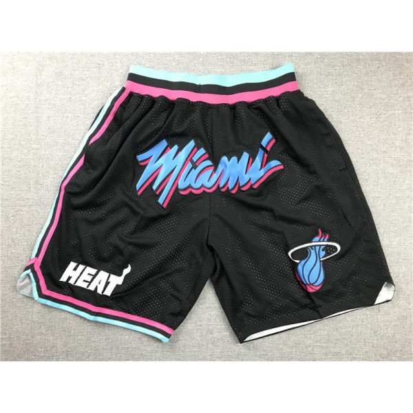 Miami Heat Black Just Don Shorts