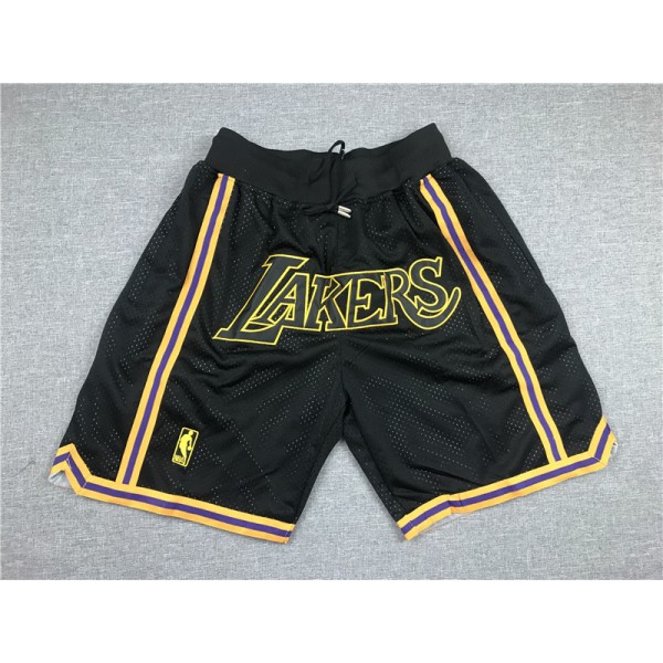 Los Angeles Lakers Black Just Don Shorts