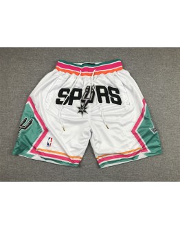 San Antonio Spurs White Just Don Shorts