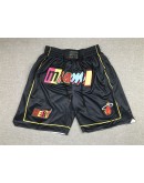 Miami Heat Black Just Don Shorts