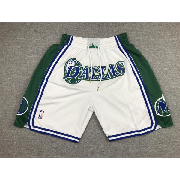 Dallas Mavericks White Just Don Shorts