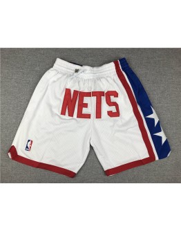 Brooklyn Nets White Just Don Shorts