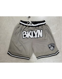 Brooklyn Nets Gray Just Don Shorts