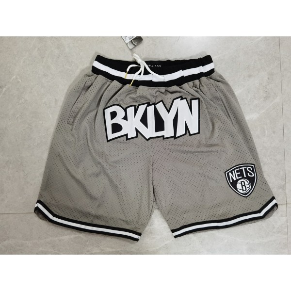 Brooklyn Nets Gray Just Don Shorts