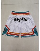 San Antonio Spurs White Just Don Shorts